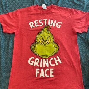Red Grinch Christmas Graphic T-Shirt